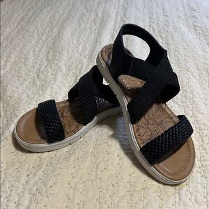 Blowfish Black Crisscross Sandals